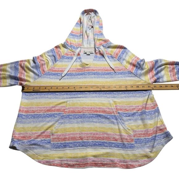 Kookaburra by UGG Light & Airy French Terry Lounge Hoodie Beach Stripes Sz L - Picture 7 of 15